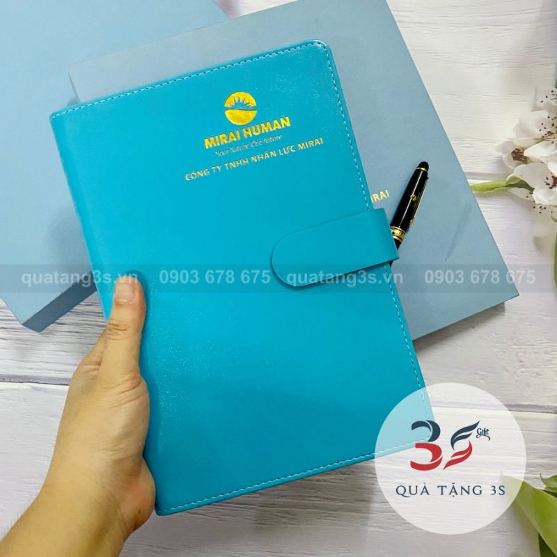 Sổ da - Sự kết hợp hoàn hảo của tinh tế và tính thực dụng - Bộ quà tặng sổ tay, bút ký Quà Tặng 3S